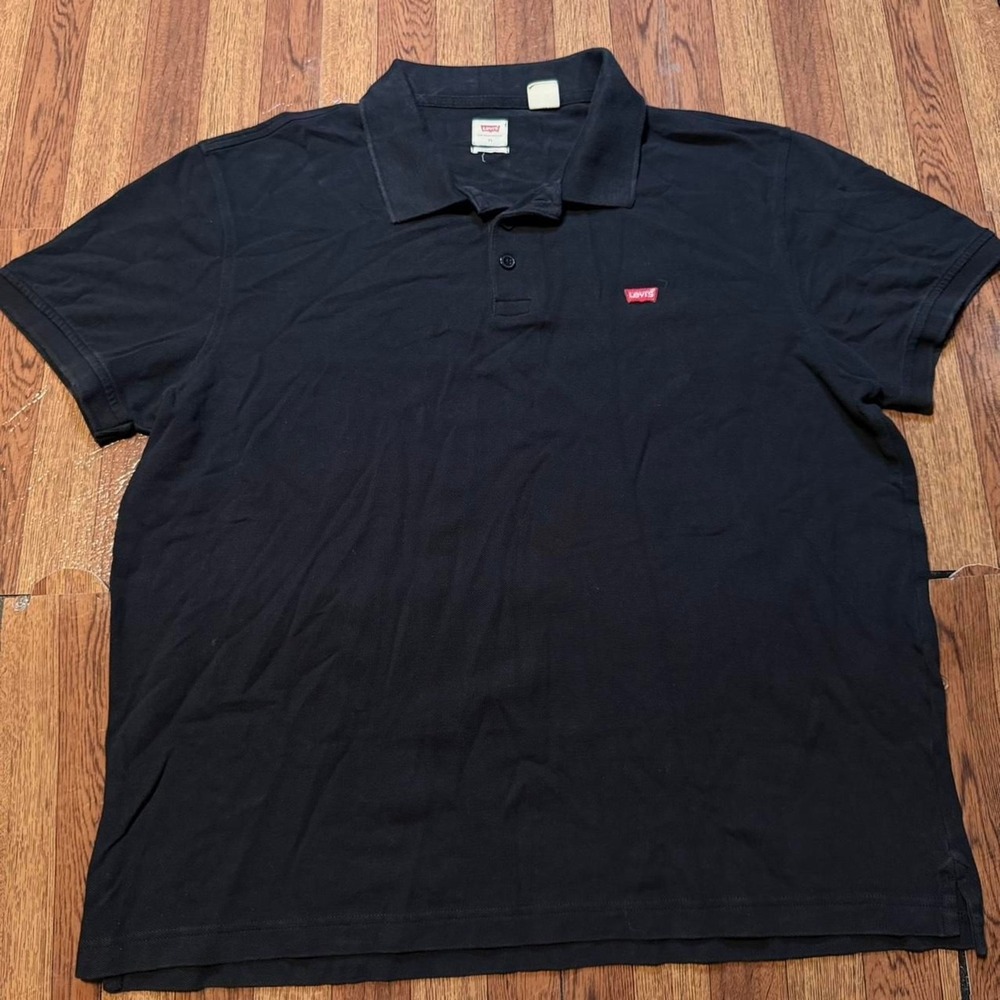 Levi's Black Standard Golf Polo Button Dress Shirt XL